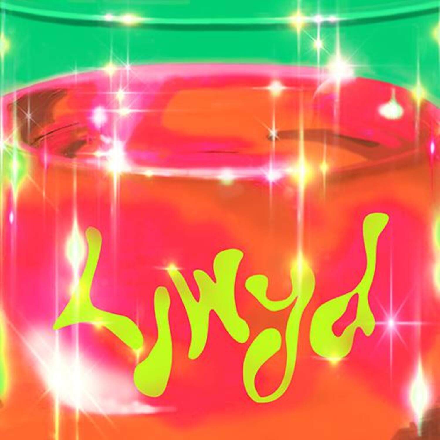 LLWYD - [Luminous] - Album Kpop, visuel neon vert et rose, cover lumineuse avec typographie LLWYD, style énergie