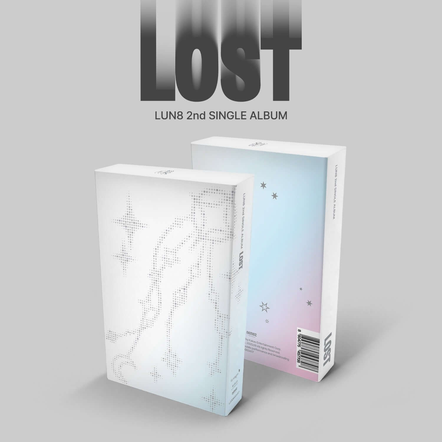 LUN8 - 2nd SINGLE ALBUM [LOST] (SUNCATCHER Ver.) (NEMO) (Random 1 of 2) - Album Kpop, boîtiers blancs sur fond clair