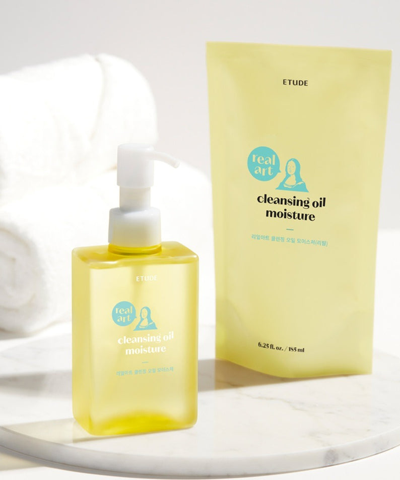 ETUDE  Real Art Cleansing Oil Moisture 2-piece set (185ml+185ml)