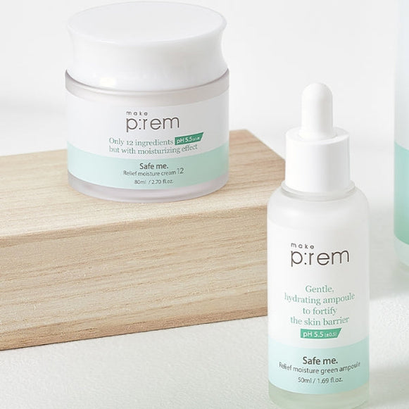 MAKE P:REM Safe Me Relief Moisture Ampoule&Cream Set en stock sur Ma Petite Corée