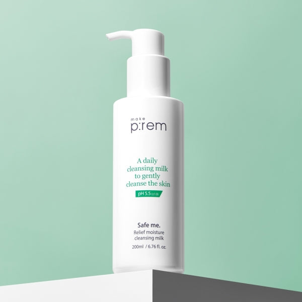 MAKE P:REM Safe Me Relief Moisture Cleansing Milk en stock sur Ma Petite Corée