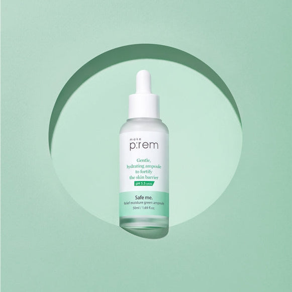 MAKE P:REM Safe Me Relief Moisture Green Ampoule 50ml en stock sur Ma Petite Corée