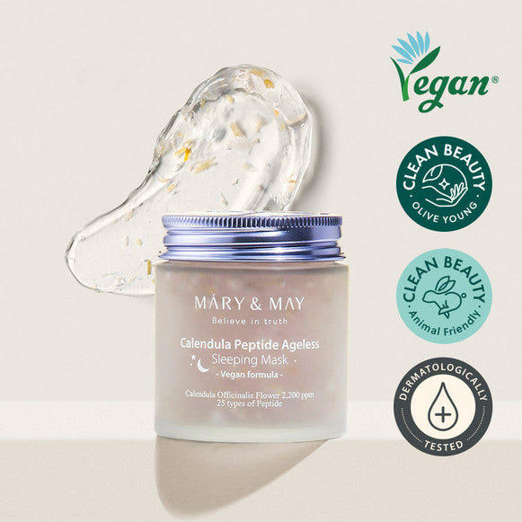 MARY & MAY Calendula Peptide Ageless Sleeping Mask 110g disponible sur Ma petite Coree, ton Eshop 100% K-beauty en direct de Seoul