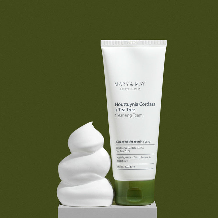 MARY & MAY Houttuynia Cordata + Tea Tree Cleansing Foam 150ml disponible sur Ma petite Coree, ton Eshop 100% K-beauty en direct de Seoul