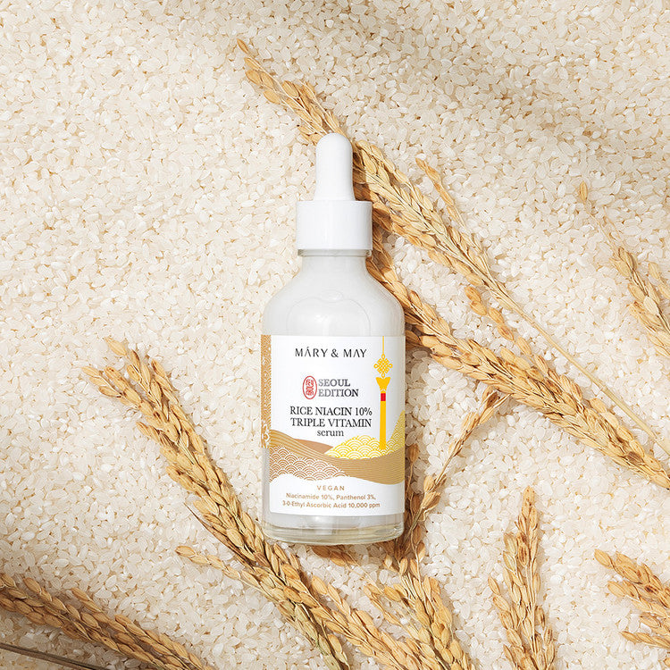 MARY & MAY Rice Niacin 10% triple Vitamin Serum disponible sur Ma petite Coree, ton Eshop 100% K-beauty en direct de Seoul