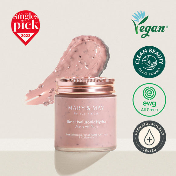 MARY & MAY Rose Hyaluronic Hydra Wash off Pack 125g disponible sur Ma petite Coree, ton Eshop 100% K-beauty en direct de Seoul