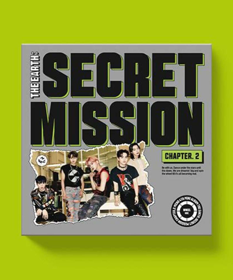 MCND - [THE EARTH : SECRET MISSION Chapter.2] (4TH )(WHEEL ver.) - Album Kpop, couverture graphique vert/néon, Chapter 2