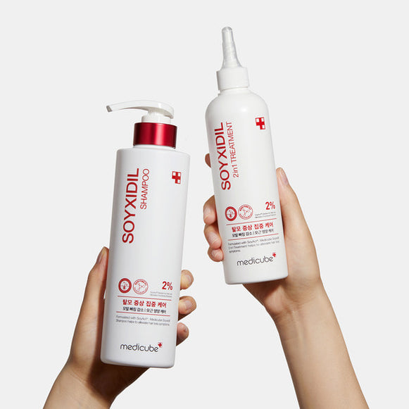 MEDICUBE Soyxidil 2 Set (Treatment 265ml, Shampoo 490ml) disponible sur Ma petite Coree, ton Eshop 100% K-beauty en direct de Seoul