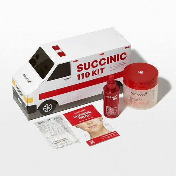 MEDICUBE Succinic 119 Set (Patch 32p, Pads 70g 155g, Acid Peel 40g) disponible sur Ma petite Coree, ton Eshop 100% K-beauty en direct de Seoul