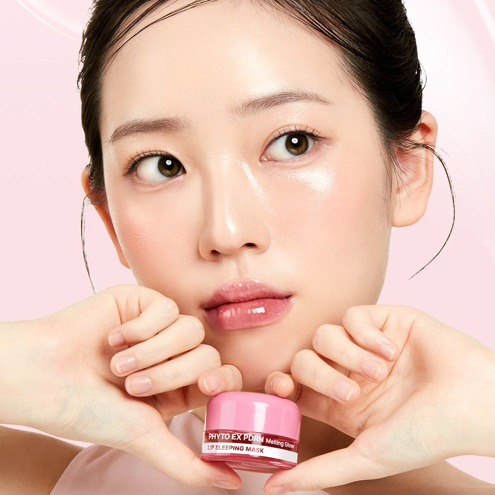 MEDIPEEL Phyto EX PDRN Melting Glow Lip Sleeping Mask 11g + Lip Brush, femme applique soin lèvres, produit bien visible