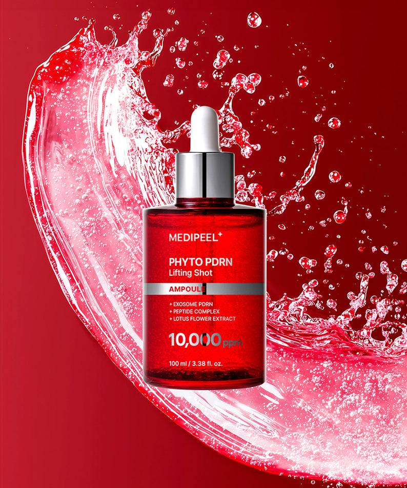 MEDIPEEL Phyto Exosome PDRN Lifting Shot 100ml, ampoule avec exosome PDRN et extrait de lotus, effet lifting, produit de soin peau.