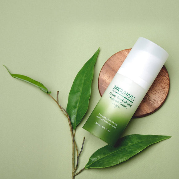 MIGUHARA Green Tea Calming Essence Cream Origin 80ml disponible sur Ma petite Coree, ton Eshop 100% K-beauty en direct de Seoul