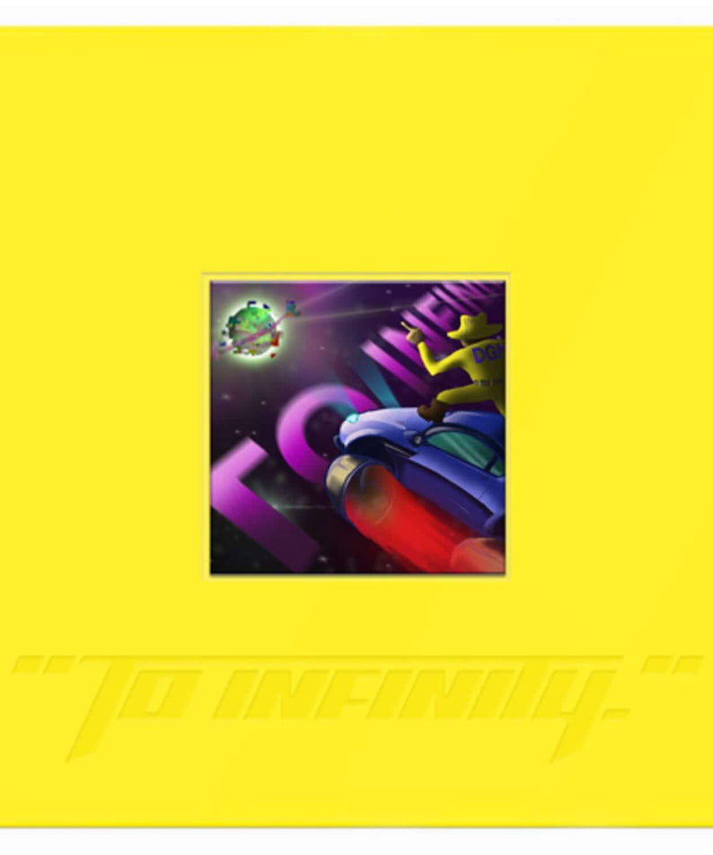 MINO - 3rd FULL ALBUM ["TO INFINITY."] YELLOW VER - Album Kpop jaune, pochette avec visuel futuriste et logo MINO.
