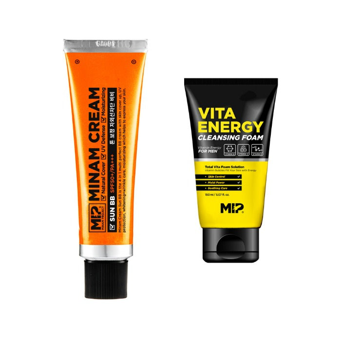 MIP Minam Cream Sun BB + Vita Energy Cleansing Foam Set
