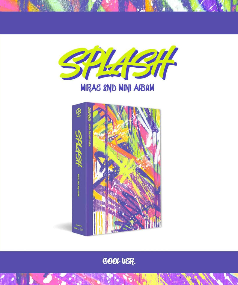 MIRAE - [Splash R11; MIRAE 2nd Mini Album (Cool ver.)] - Album Kpop, jaquette colorée, concept cool sur fond vibrant
