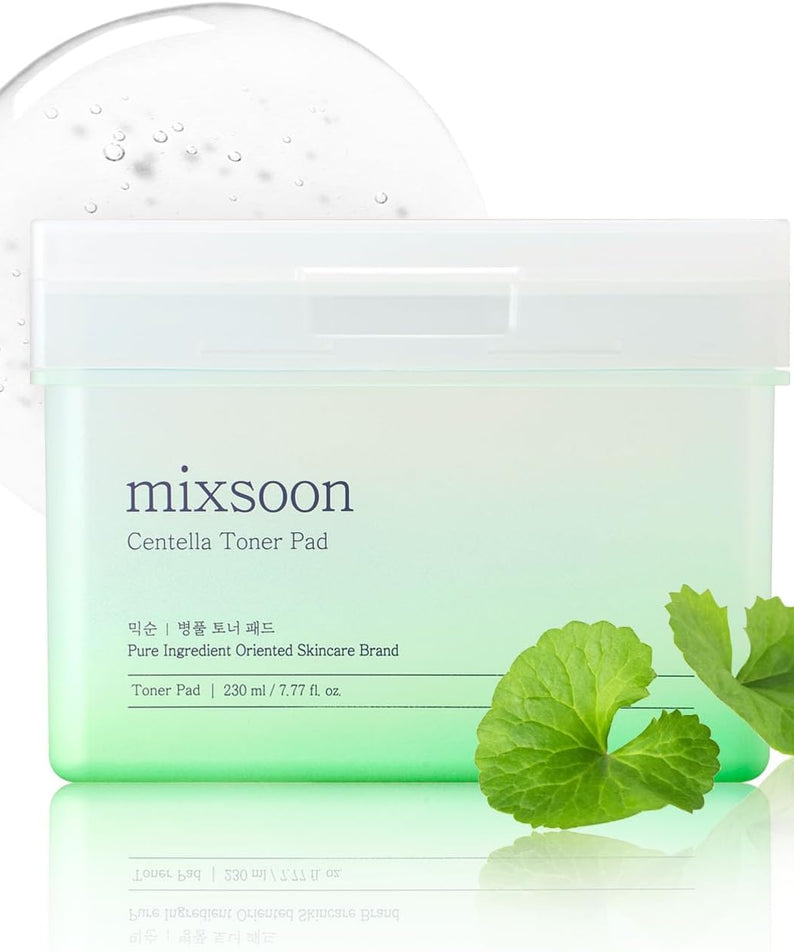 MIXSOON Bottle Grass Toner Pad avec extraits naturels, produit de soin pour peau rafraîchissante et hydratante, pack 230ml.