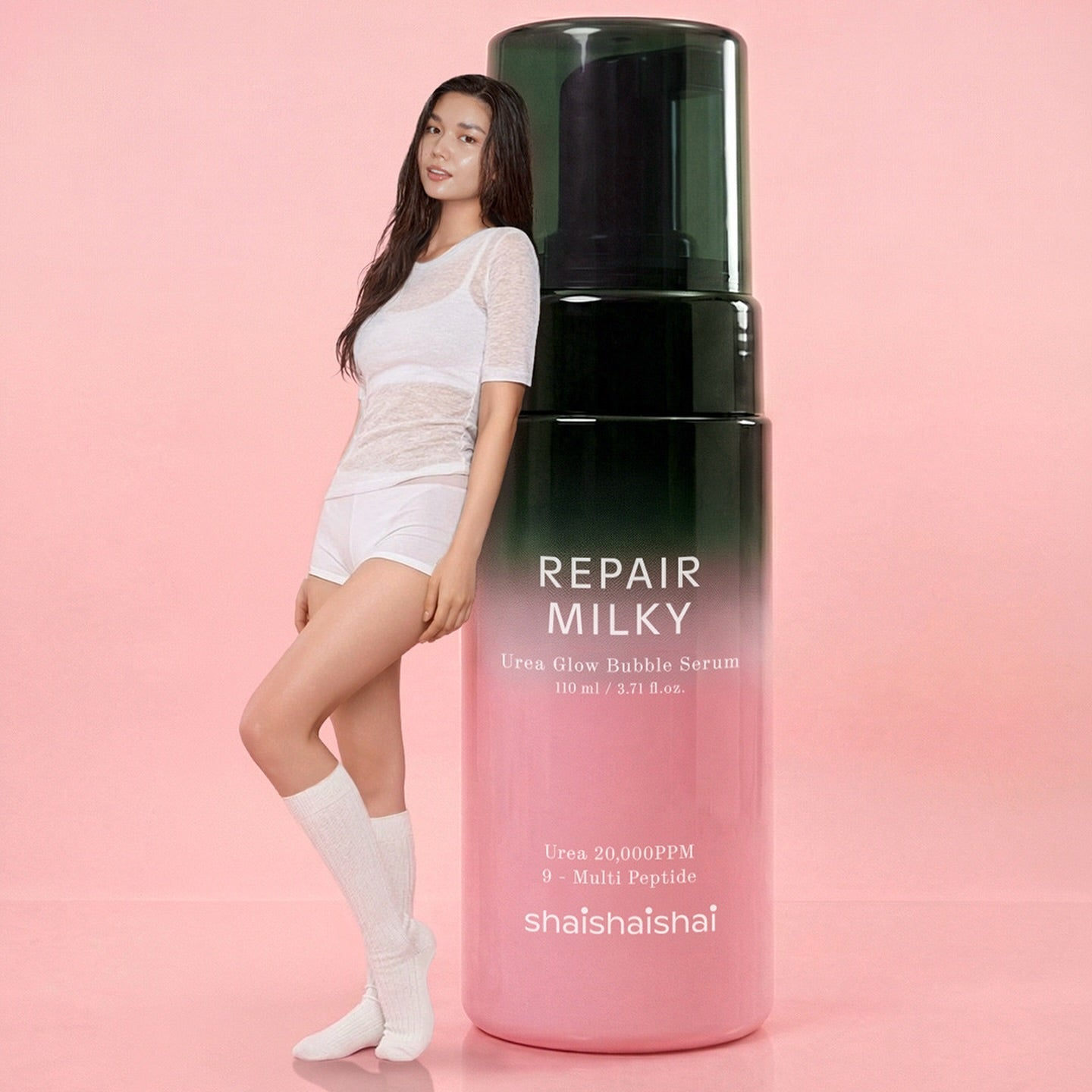 SHAISHAISHAI Repair Milky Urea Glow Bubble Serum 100ml