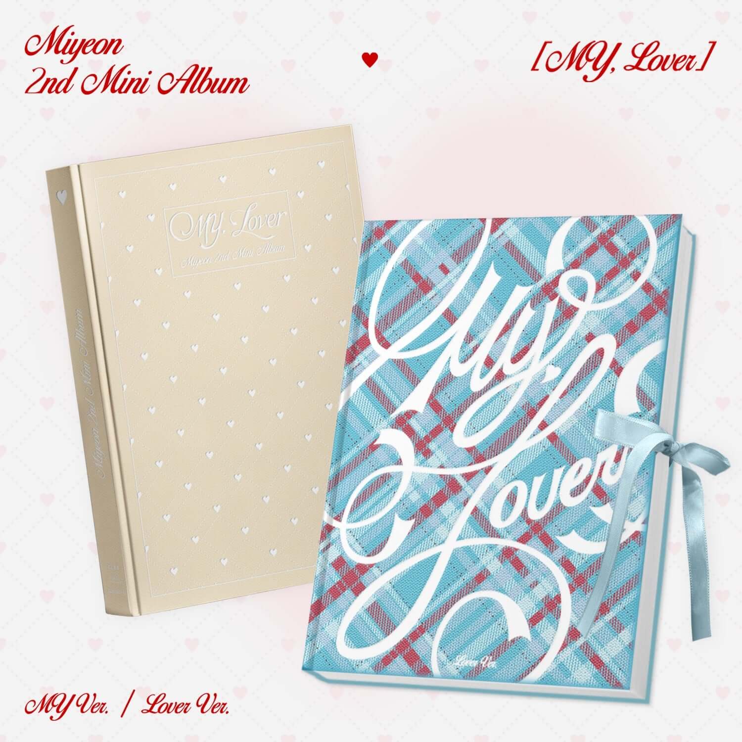 MIYEON - 2nd Mini Album [MY, Lover] (Random 1 of 2) - Album Kpop, pochette cœur, édition Love Ver, visuel MIYEON.