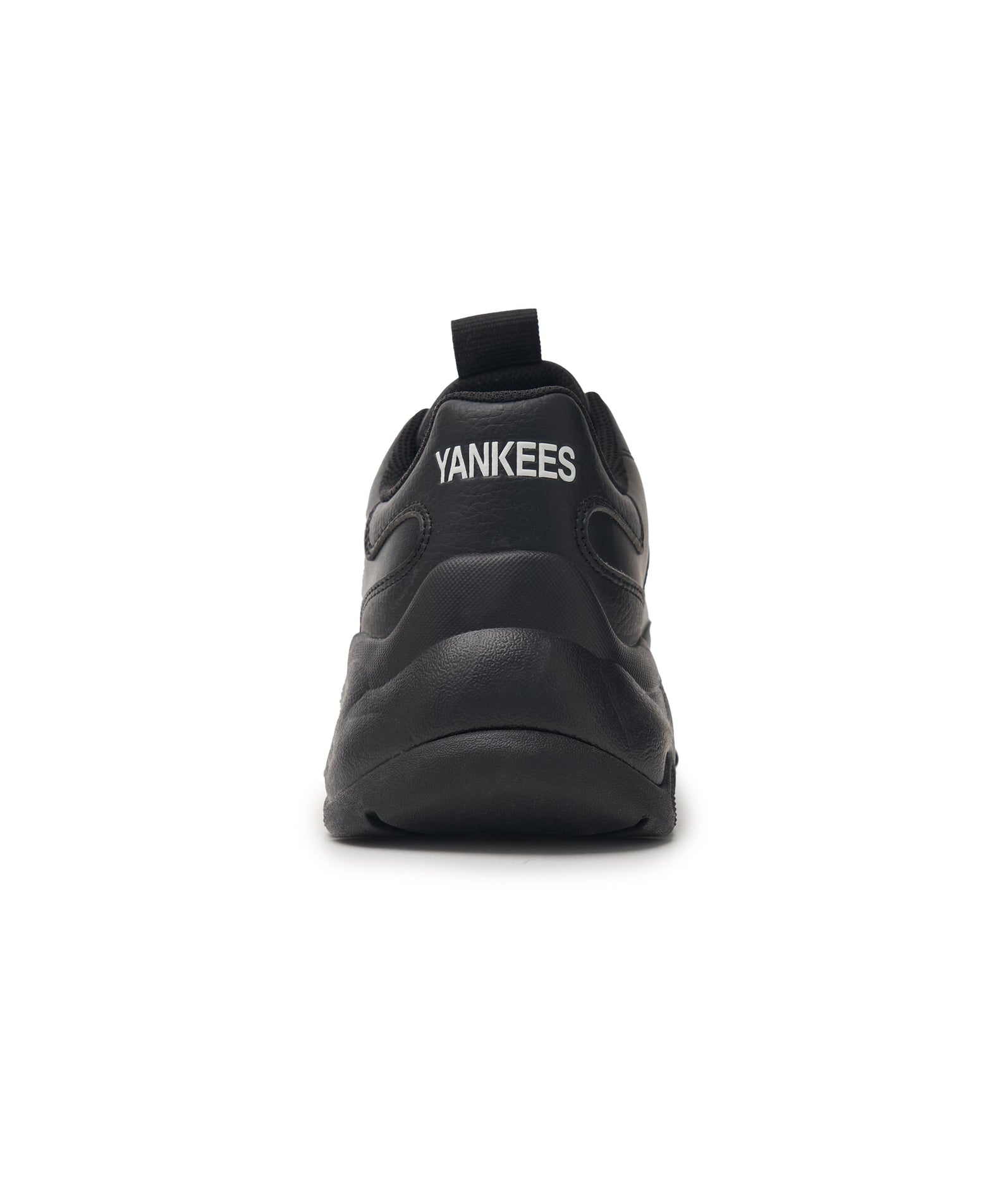 MLB Big Ball Chunky A New York Yankees BLACK, chaussure noire chunky Yankees, vue arrière sur fond blanc