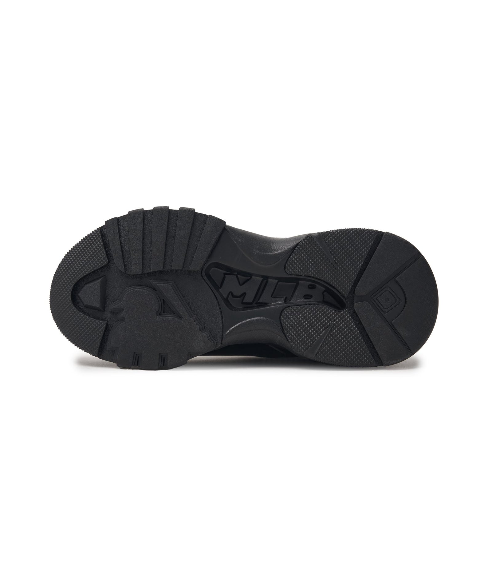 MLB Big Ball Chunky A New York Yankees BLACK, vue semelle chaussures chunky noires, logo Yankees sur fond clair