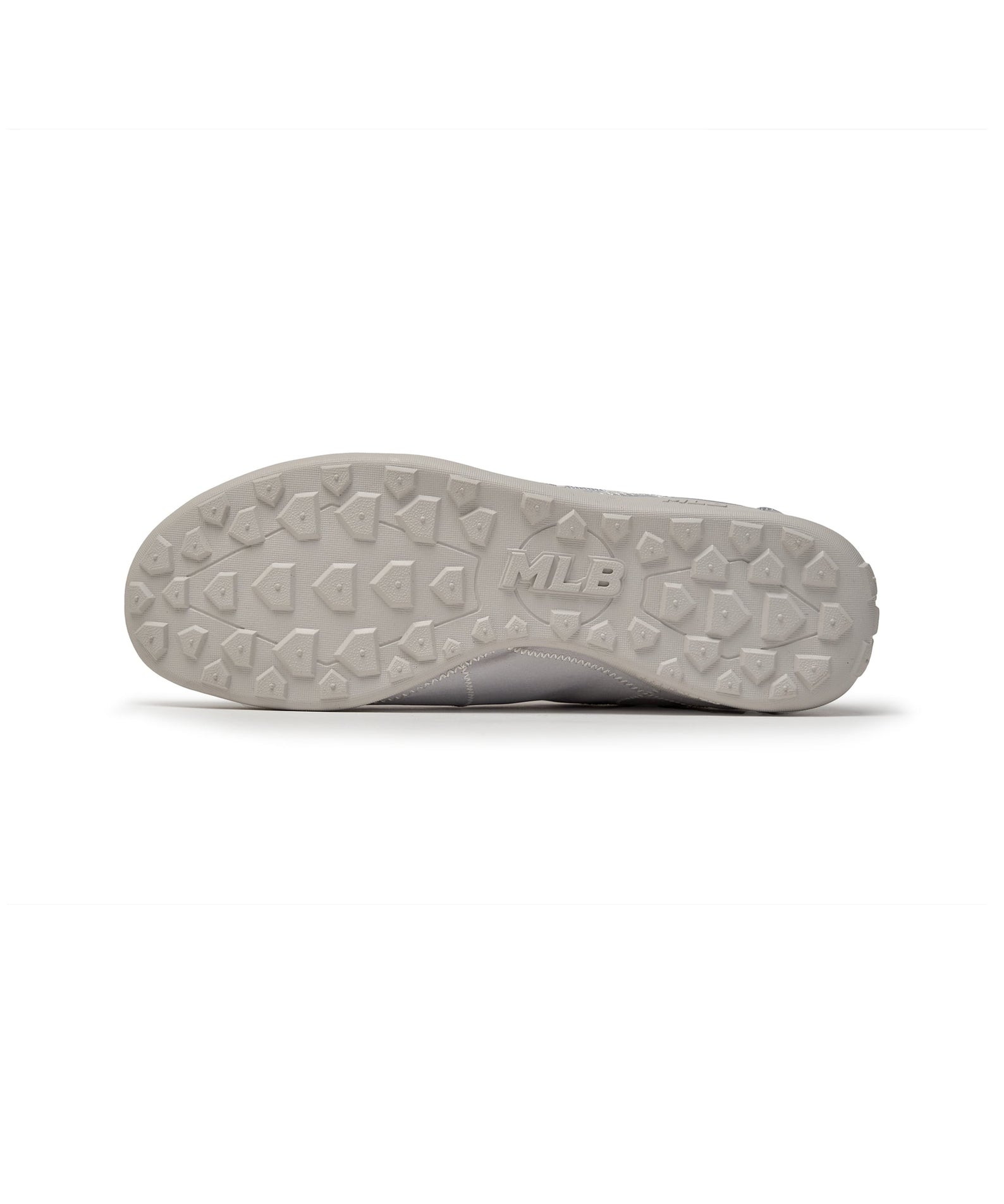 MLB Slick Powder LA Dodgers SILVER : semelle extérieure grise, vue de profil, chaussure de la marque MLB.