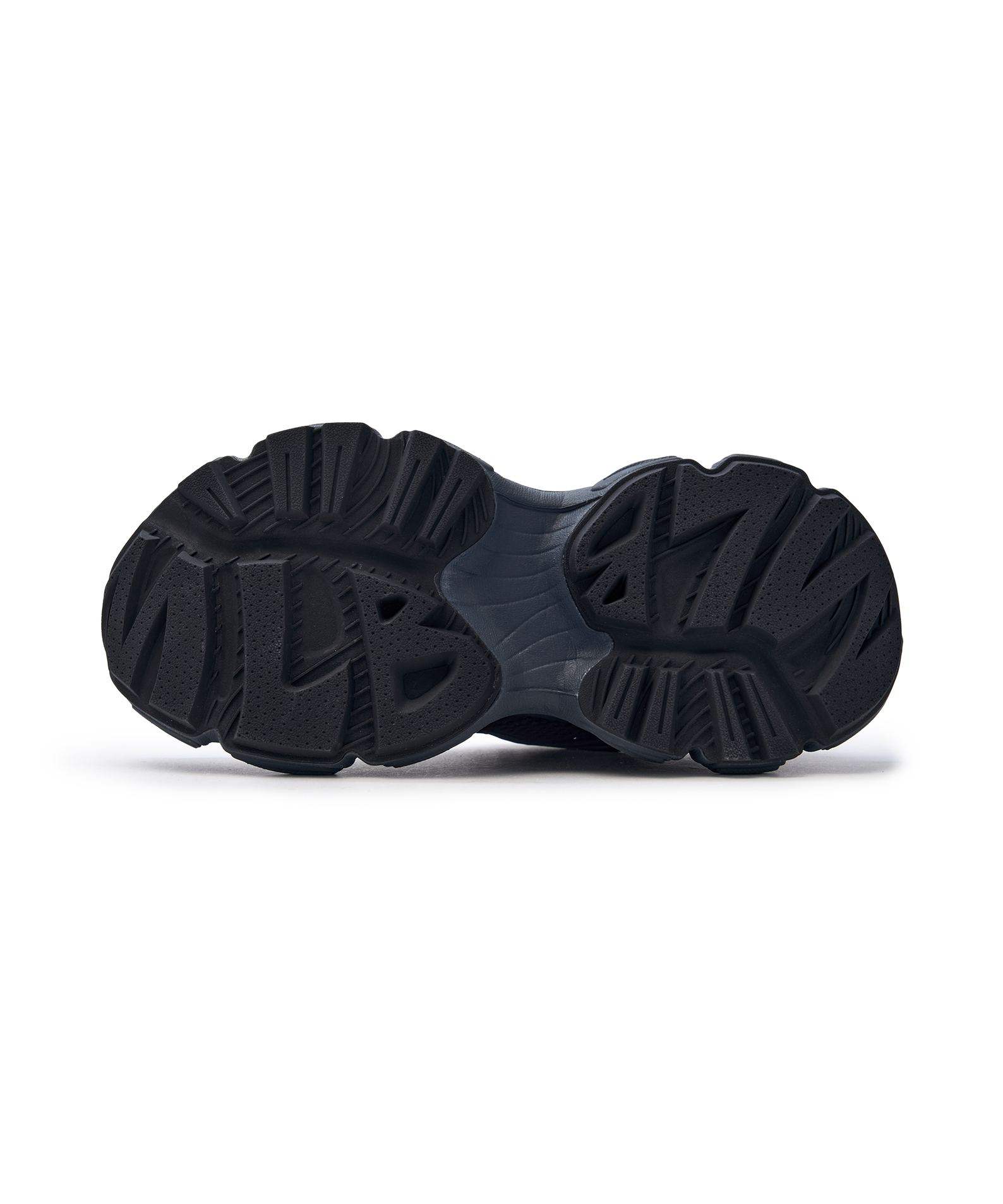 MLB Winner Chunky New York Yankees BLACK : chaussures chunky noires, vue semelle et arrière, style sport MLB Yankees