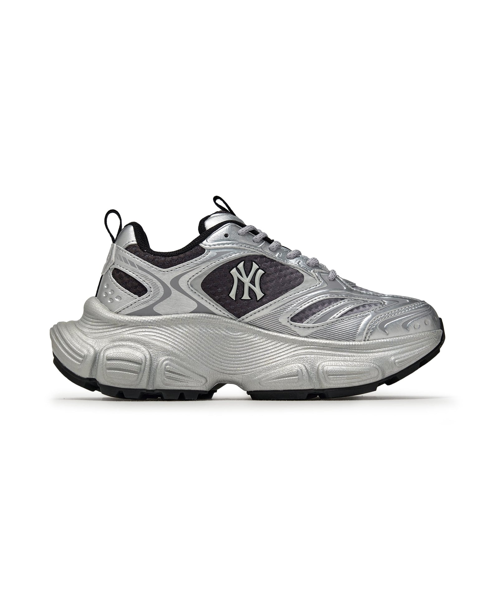 MLB Winner Chunky SV New York Yankees SILVER, basket chunky argent sur fond blanc, logo NY des Yankees
