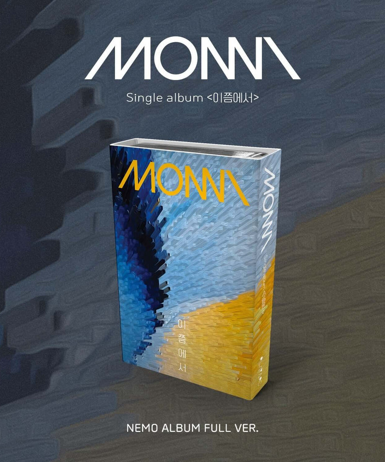 MONGNI - (NEMO Album) - Album Kpop : coffret CD MONGNI sur fond bleu, visuel promo de l’album NEMO