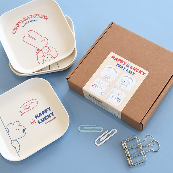 MONOLIKE Happy And Lucky Square Tray Set disponible sur Ma petite Coree, ton Eshop 100% K-beauty en direct de Seoul