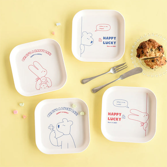 MONOLIKE Happy And Lucky Square Tray en stock sur Ma Petite Corée