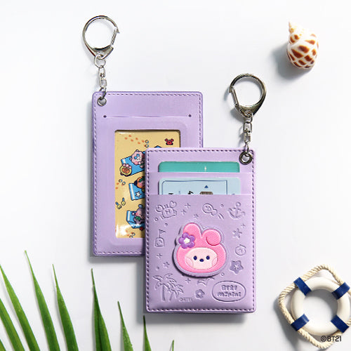 BT21  Leather Patch Card Holder (Vacance)