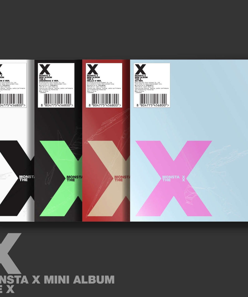 MONSTA X - 13th Album [THE X] (UNKNOWN X VER. / UNDERDOG X VER. / HELLO X VER. / XX VER.) (Random 1 of 4) - Album Kpop, visuel pochette.