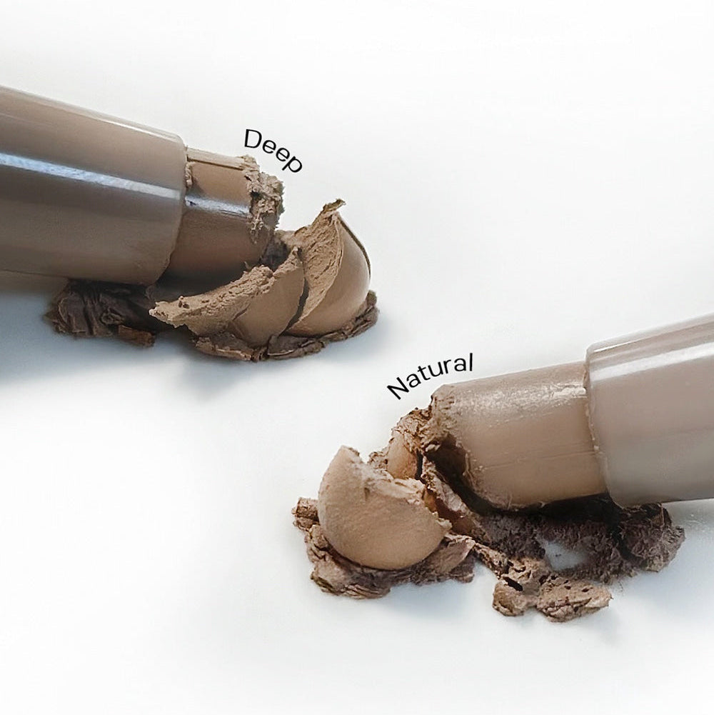 MOUMOU  Pro Contouring Noes Shading : maquillage nez en poudre, dégradé Deep et Natural sur fond clair