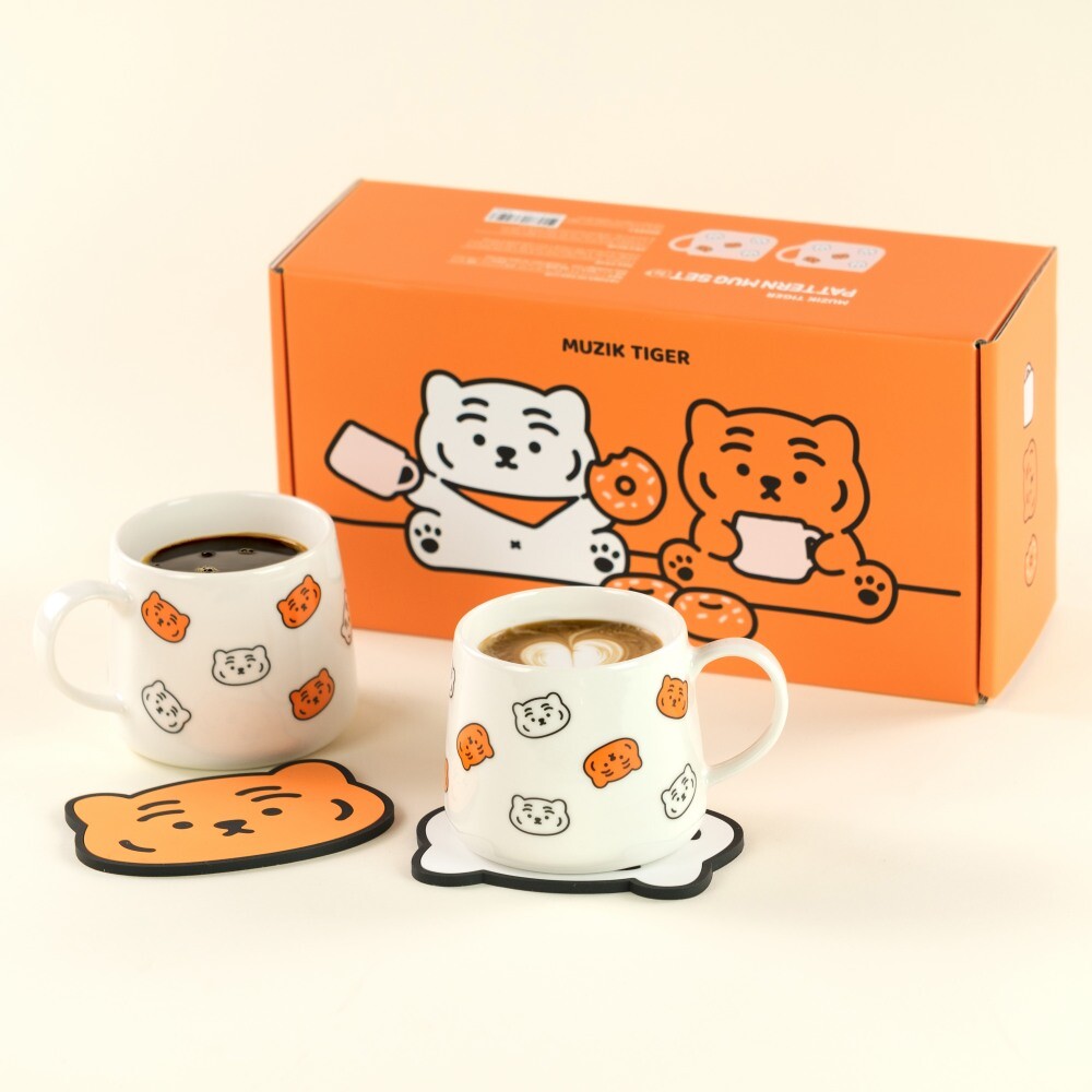 MUZIK TIGER Pattern Mug Cup Set