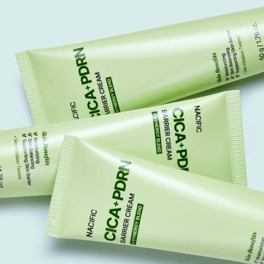 Décris l'image en français en mentionnant le produit, la marque et le contexte visuel : NACIFIC Fresh Cica PDRN Barrier Cream 50g