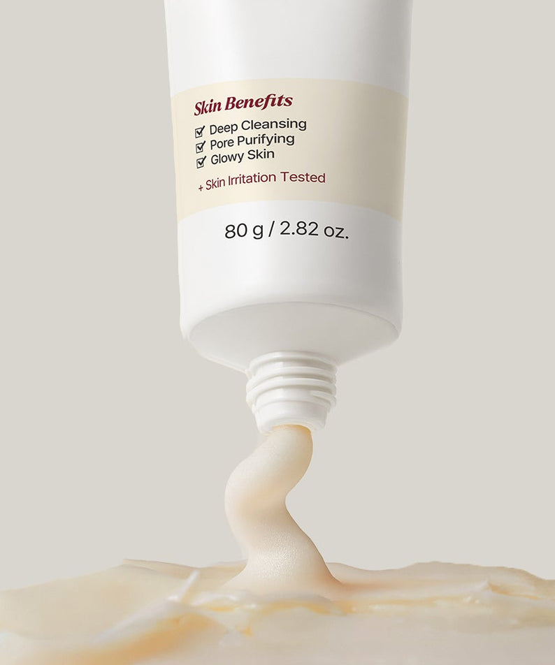 NACIFIC Rice Pepta Collagen Sherbet Cleansing Balm 80g, tube crème et gel translucide sur texture, contexte beauté.