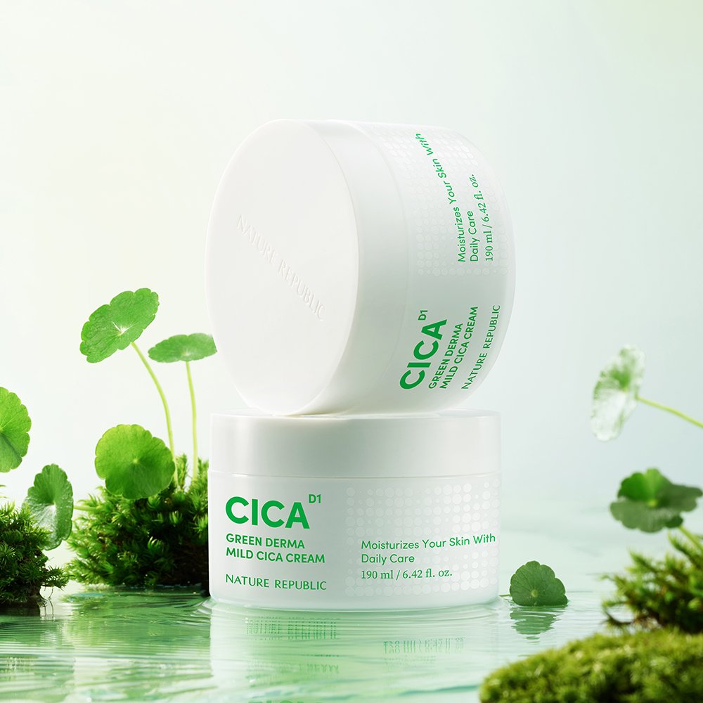 NATURE REPUBLIC Green Derma Mild Cica Cream 190ml disponible sur Ma petite Coree, ton Eshop 100% K-beauty en direct de Seoul