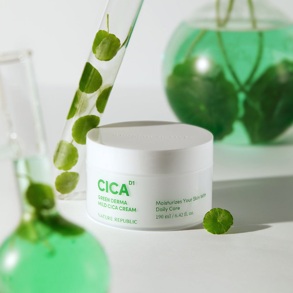 NATURE REPUBLIC Green Derma Mild Cica Cream 190ml disponible sur Ma petite Coree, ton Eshop 100% K-beauty en direct de Seoul