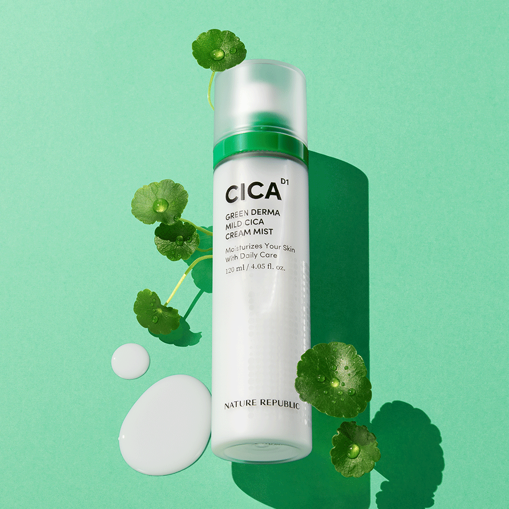 NATURE REPUBLIC Green Derma Mild Cica Cream Mist 120ml disponible sur Ma petite Coree, ton Eshop 100% K-beauty en direct de Seoul