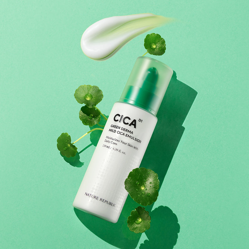 NATURE REPUBLIC Green Derma Mild Cica Emulsion 130ml disponible sur Ma petite Coree, ton Eshop 100% K-beauty en direct de Seoul