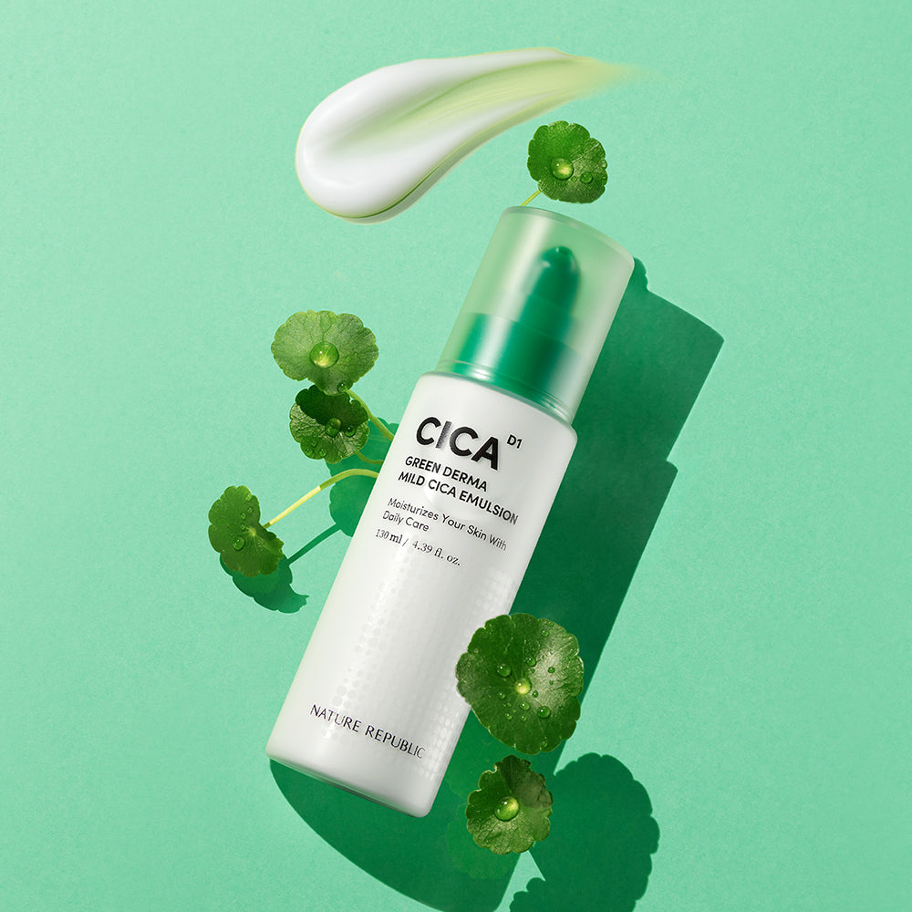NATURE REPUBLIC Green Derma Mild Cica Emulsion 130ml disponible sur Ma petite Coree, ton Eshop 100% K-beauty en direct de Seoul