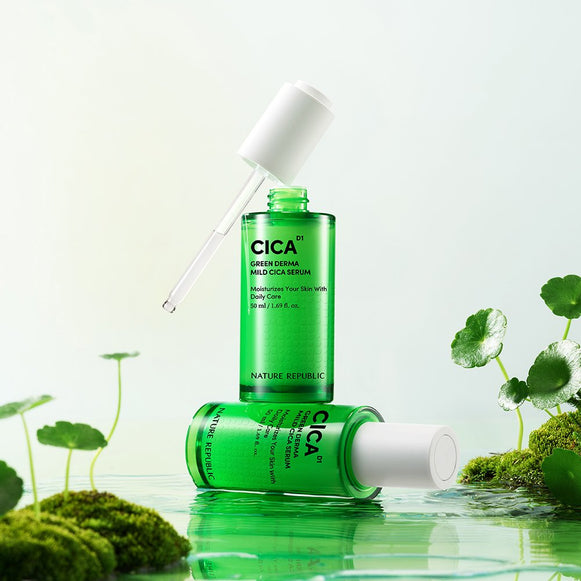 NATURE REPUBLIC Green Derma Mild Cica Serum 50ml disponible sur Ma petite Coree, ton Eshop 100% K-beauty en direct de Seoul