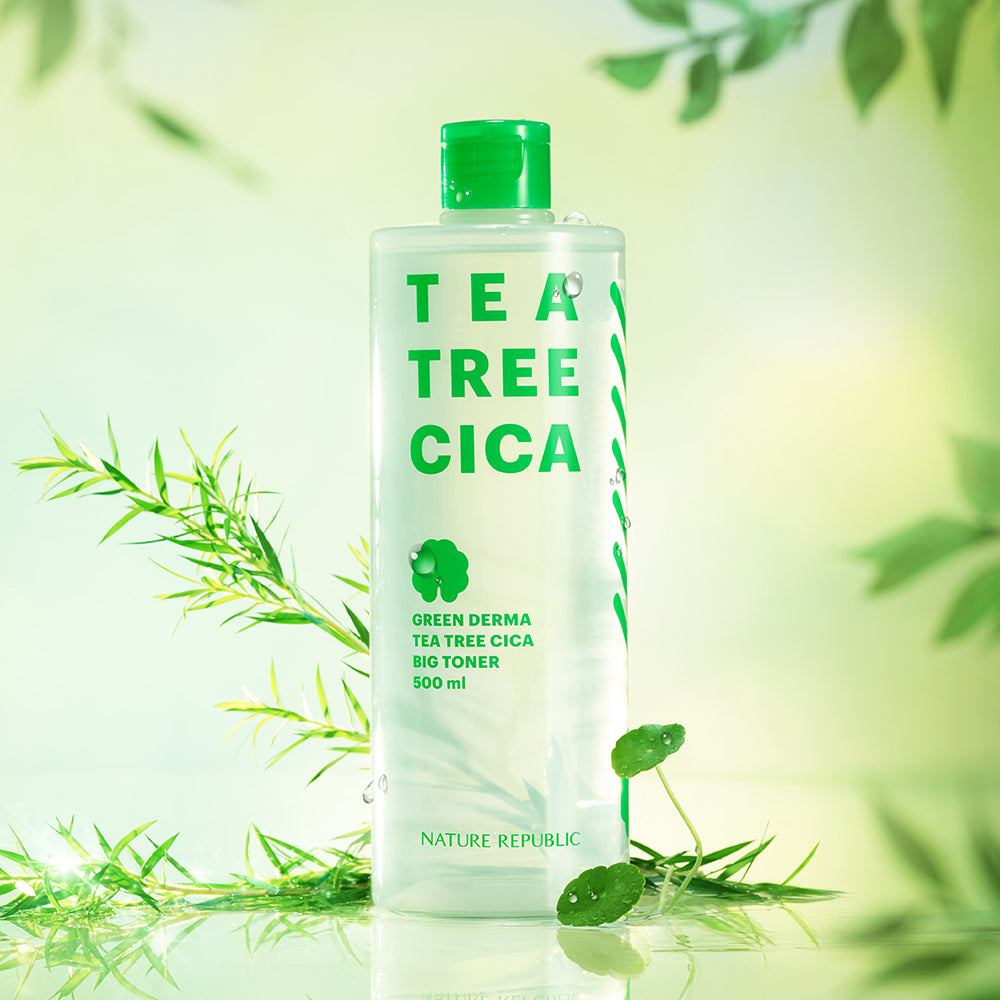 NATURE REPUBLIC Green Derma Tea Tree Cica Big Toner 500ml disponible sur Ma petite Coree, ton Eshop 100% K-beauty en direct de Seoul