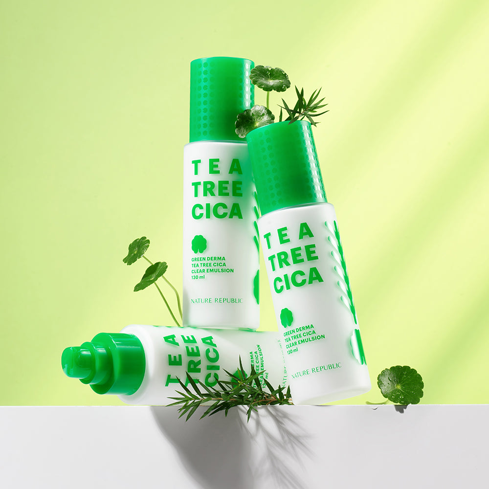 NATURE REPUBLIC Green Derma Tea Tree Cica Clear Emulsion 130ml disponible sur Ma petite Coree, ton Eshop 100% K-beauty en direct de Seoul