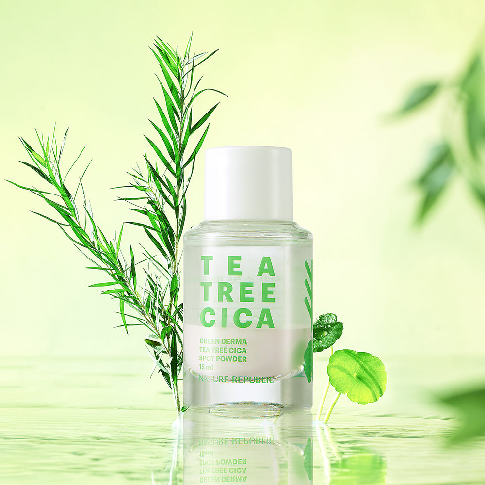 NATURE REPUBLIC Green Derma Tea Tree Cica Spot Powder 15ml disponible sur Ma petite Coree, ton Eshop 100% K-beauty en direct de Seoul