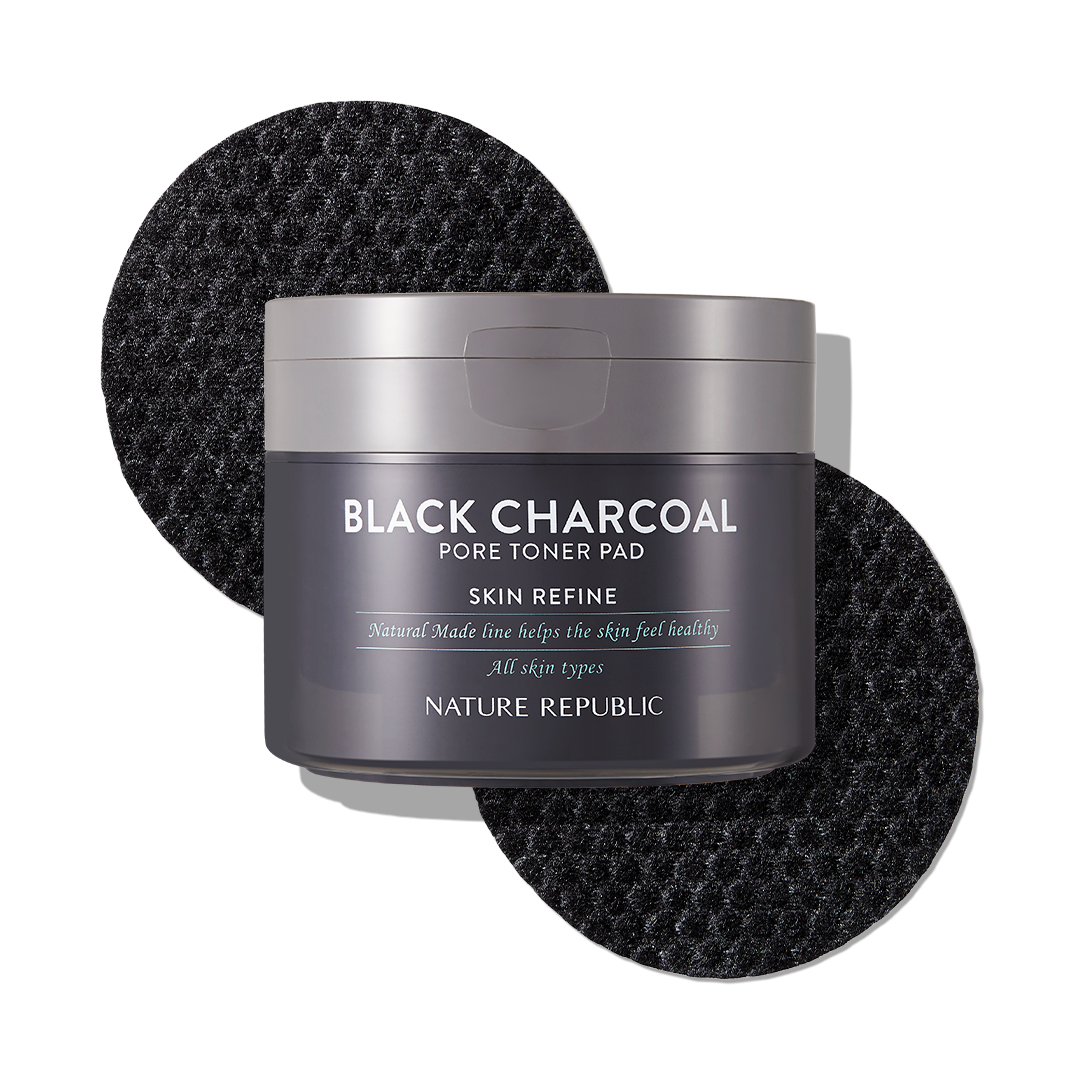 NATURE REPUBLIC Made Black Charcoal pore Toner Pads 100g disponible sur Ma petite Coree, ton Eshop 100% K-beauty en direct de Seoul