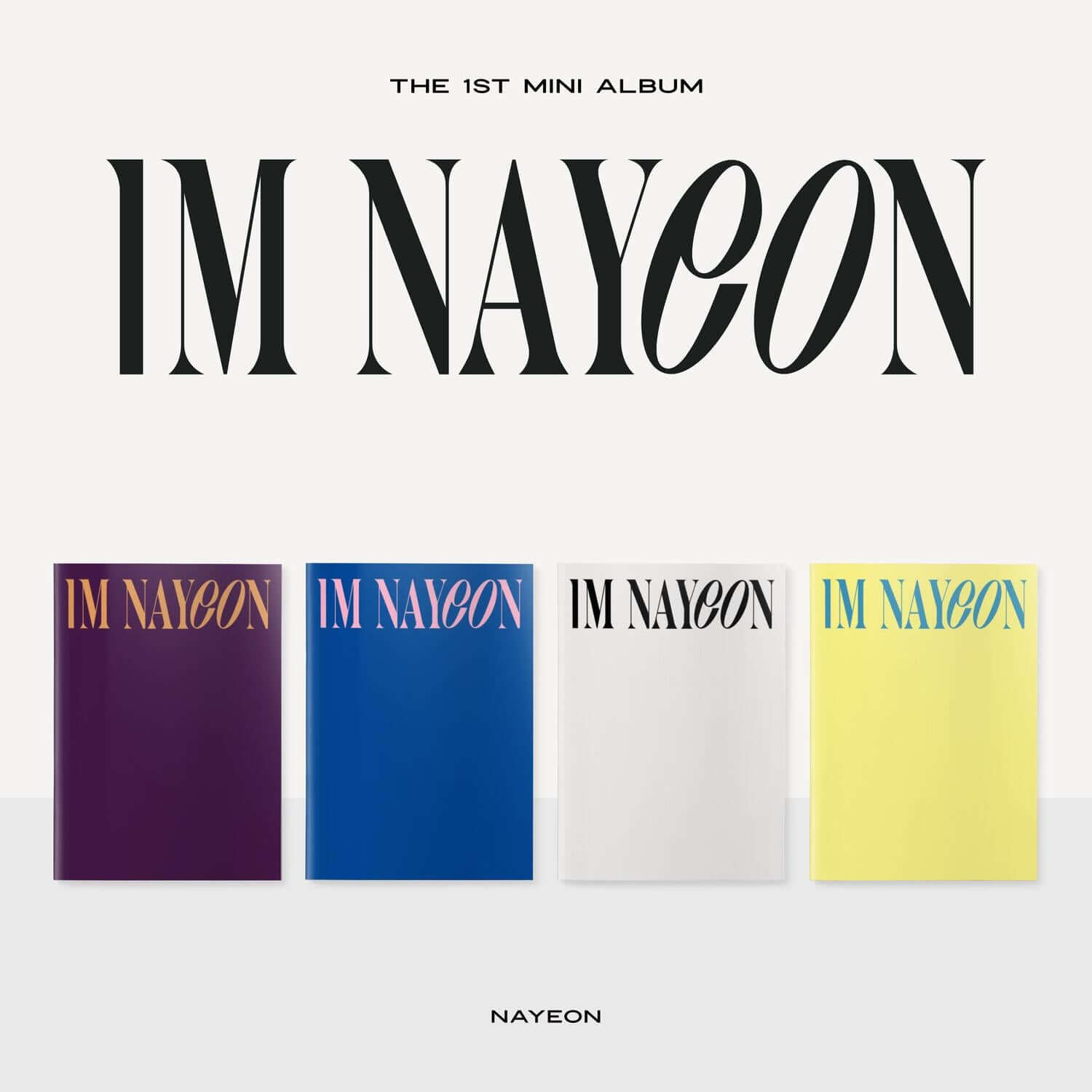 NAYEON - [IM NAYEON] (Random) - Album Kpop : cover “IM NAYEON” avec 4 versions couleur, format mini album.