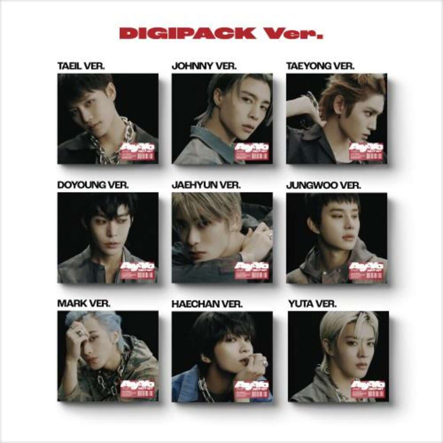 NCT 127 - 4th Album [Ay-Yo] (Digipack Ver.)(Set of 9) - Album Kpop, coffret Digipack : photos des membres.