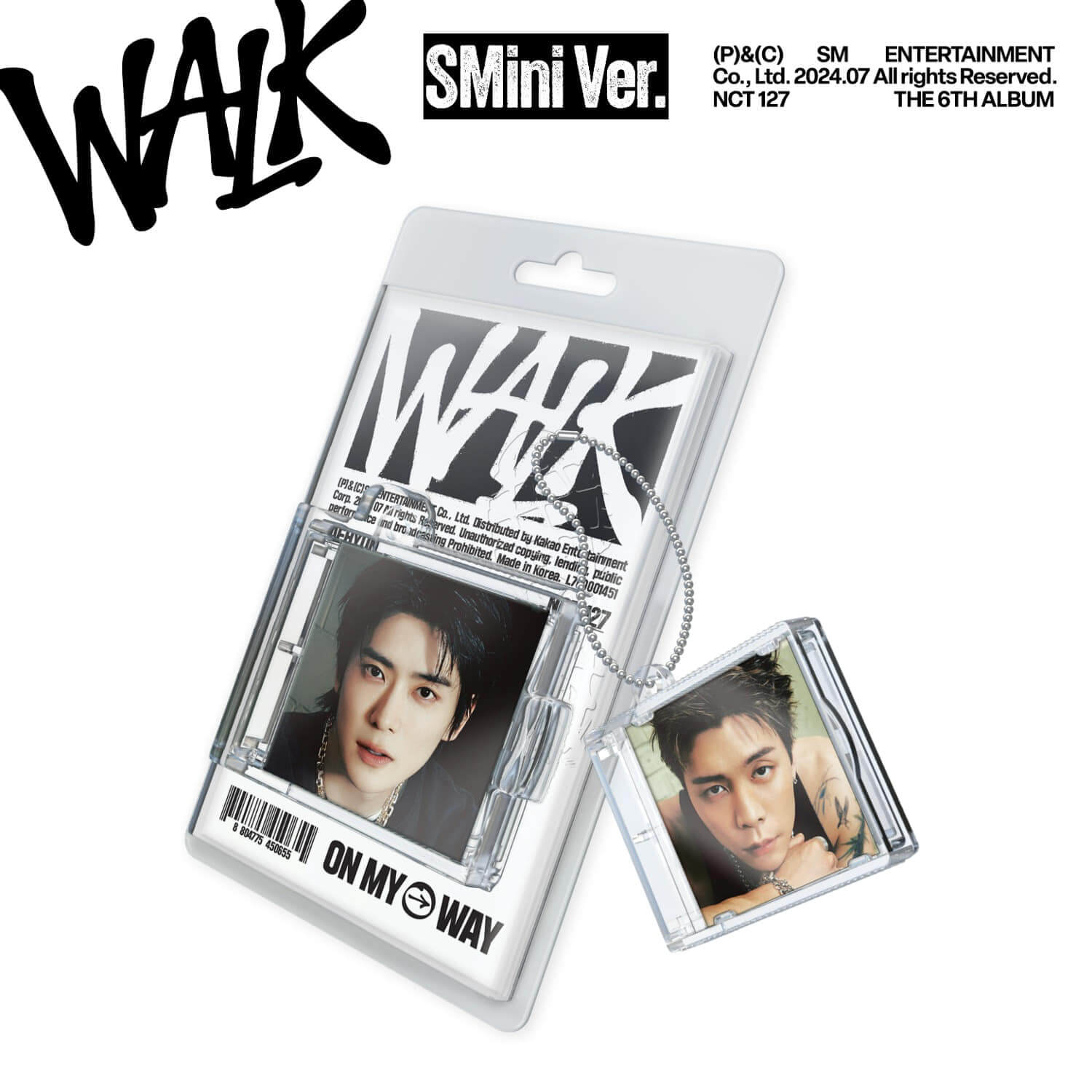 NCT 127 - 6th Album [WALK] (SMini Ver.) (Smart Album) (Random) : packaging SMini, photos NCT 127 sur fond blanc, K-pop