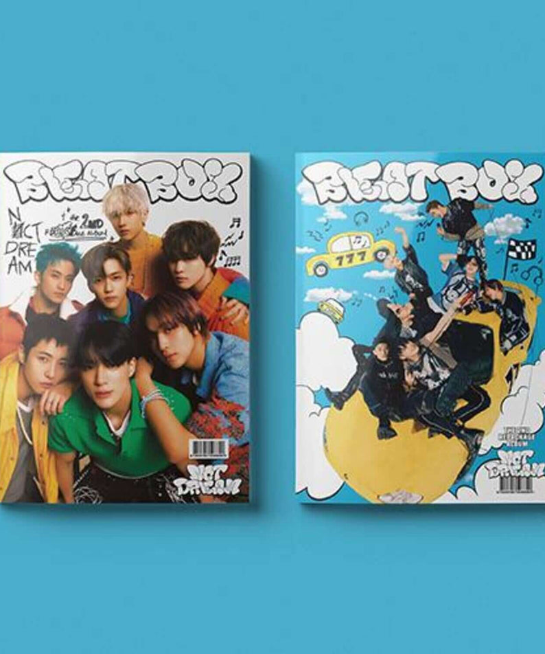 NCT DREAM - 2nd Full Album [Beatbox](Photobook Ver.) ( 2 Random 1) - Album Kpop, photobooks stylés sur fond bleu